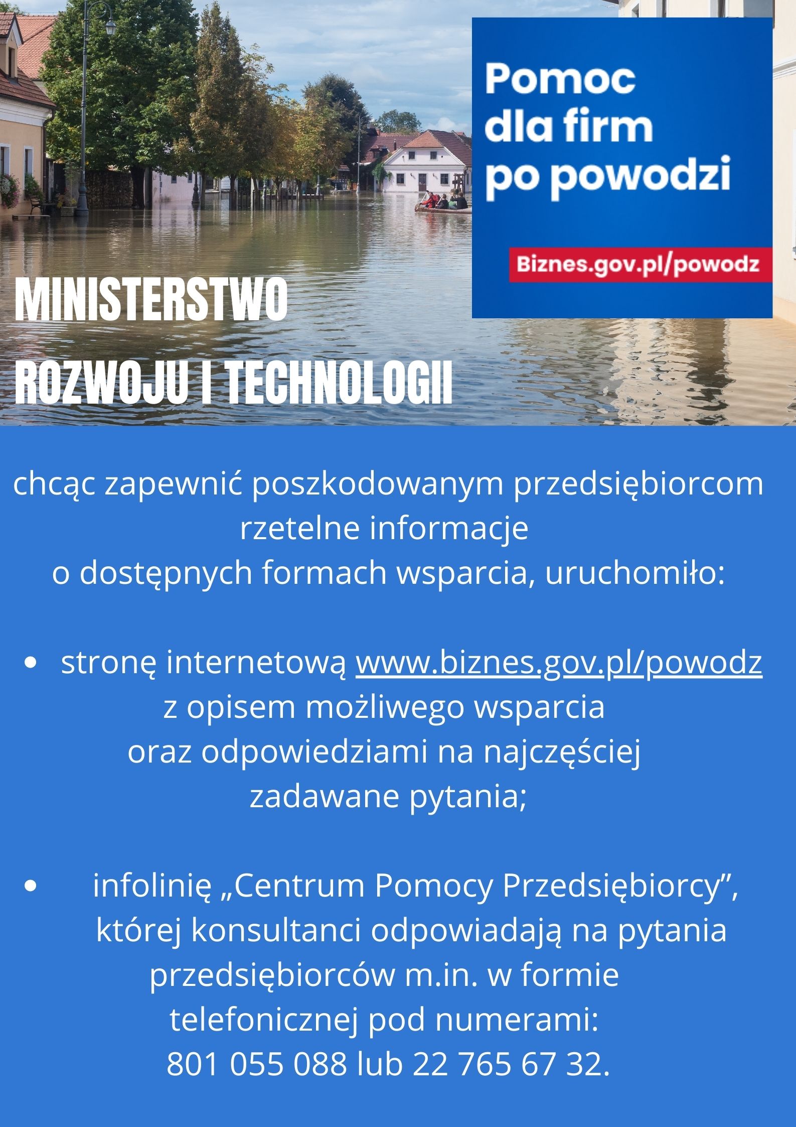 Zdjęcie artykułu Pomoc dla firm po powodzi