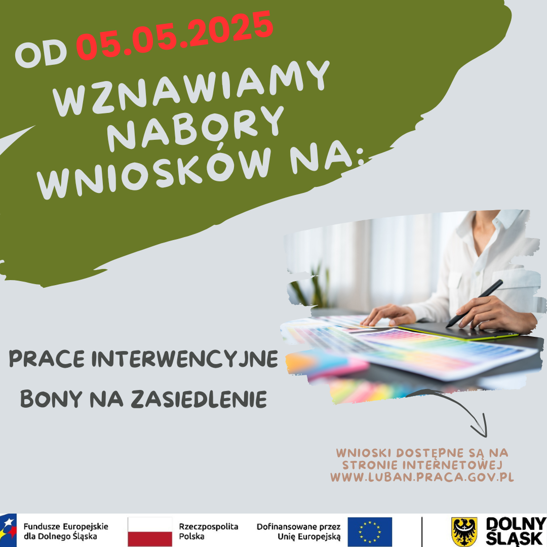 Zdjęcie artykułu Wznowienie naboru wniosków na prace interwencyjne oraz bony na zasiedlenie