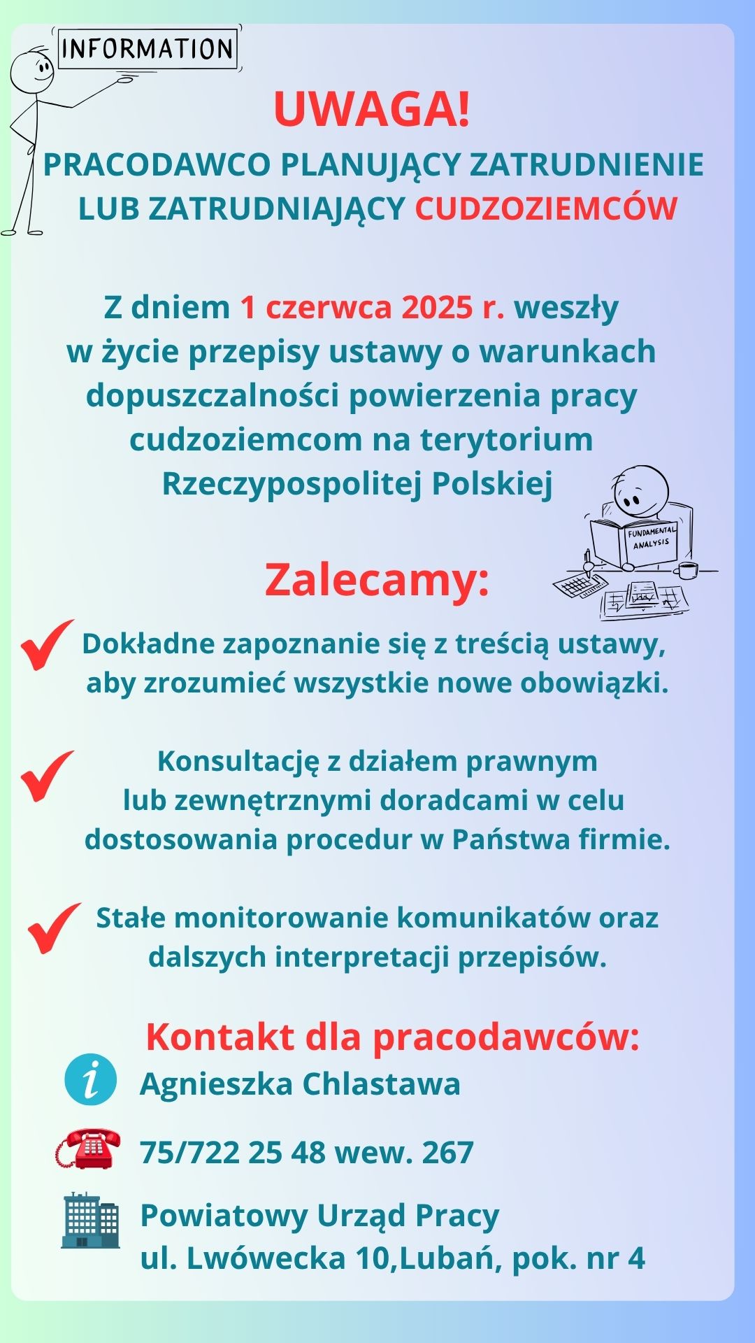 Zdjęcie artykułu Ważna informacja dla pracodawców planujących zatrudnienie lub zatrudniających cudzoziemców